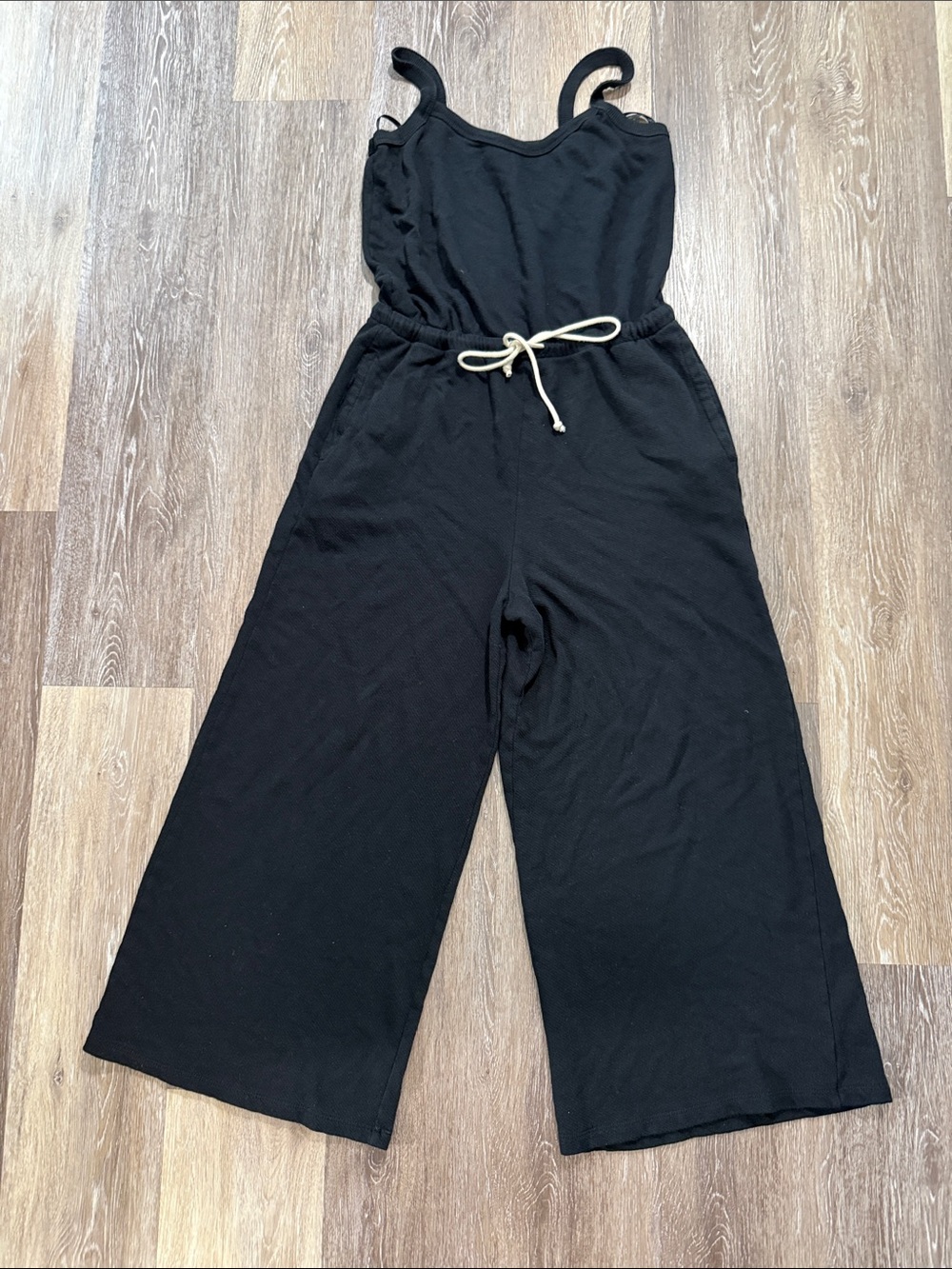 Universal Thread Black Wide-Leg Jumpsuit with Drawstring S